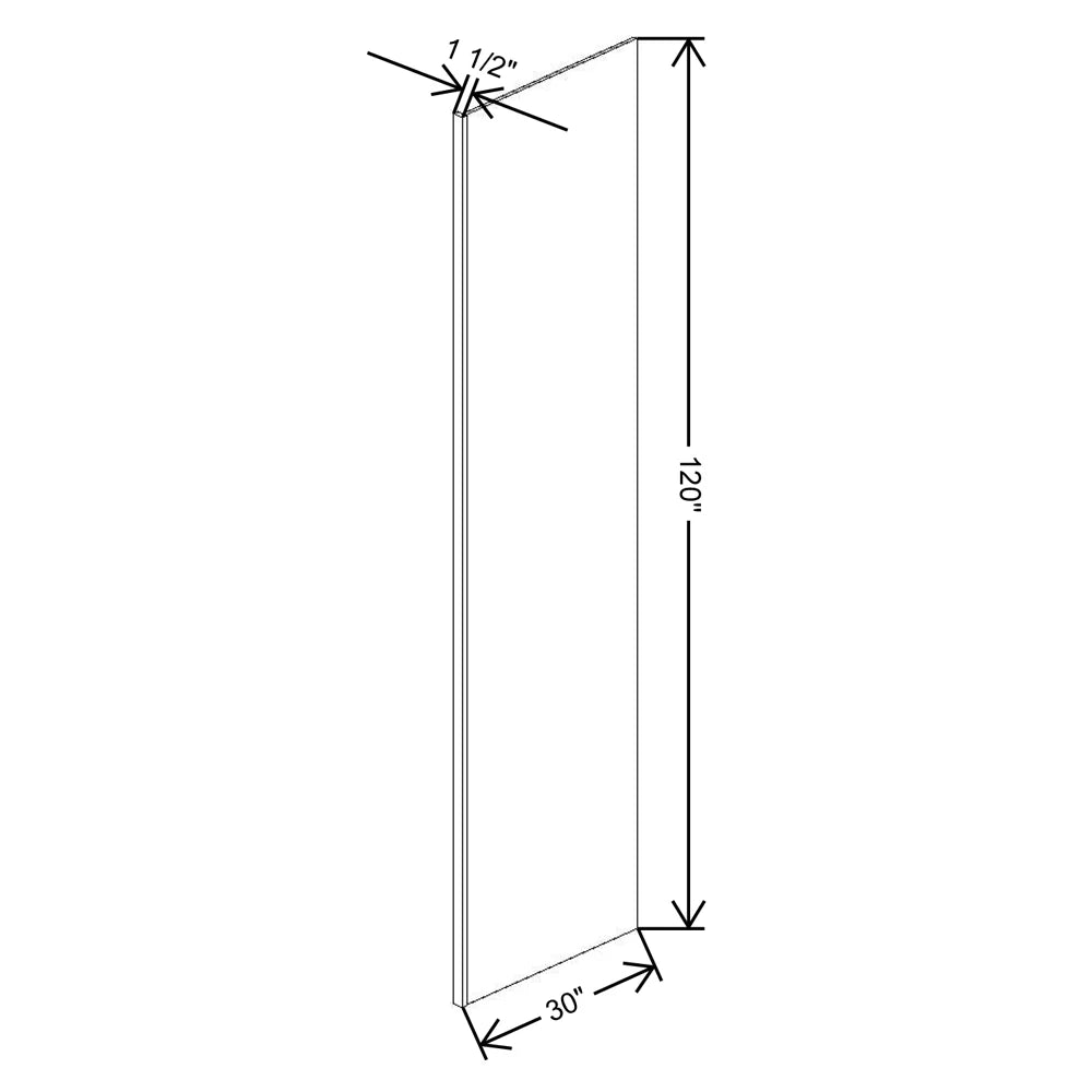 Fabuwood Allure Galaxy Biscuit 1 1/2" W X 120" H X 30" D Refrigerator End Panel