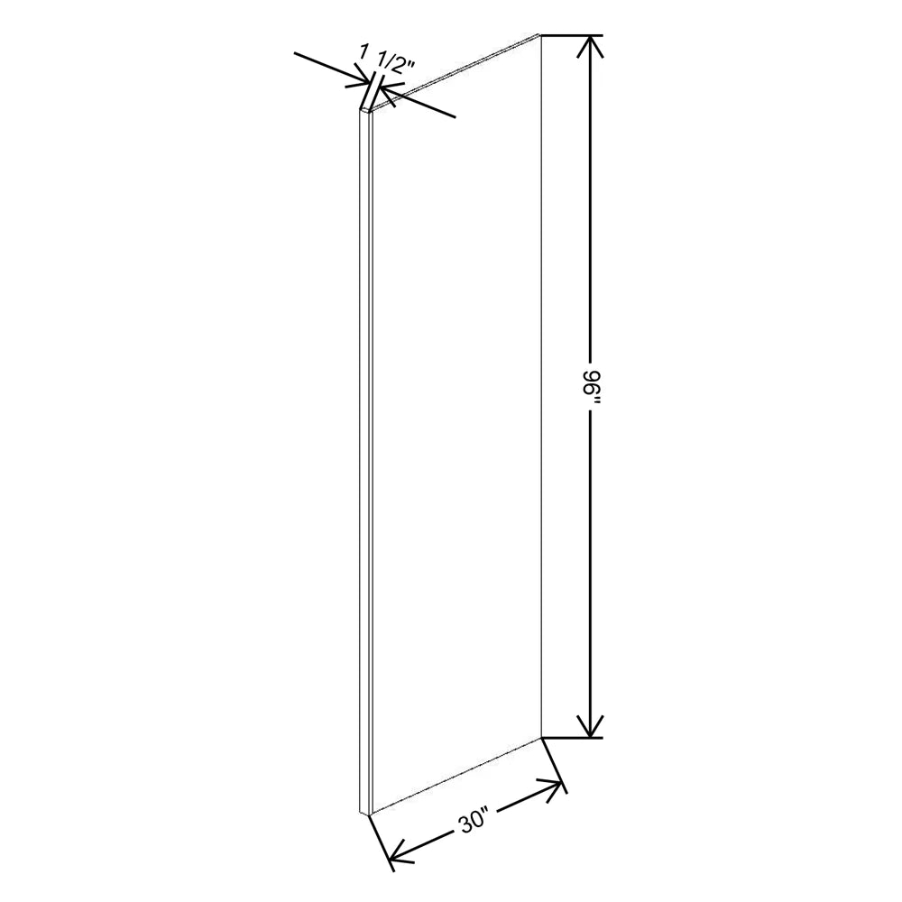 Fabuwood Allure Galaxy Forest Green 1 1/2" W X 96" H X 30" D Refrigerator End Panel