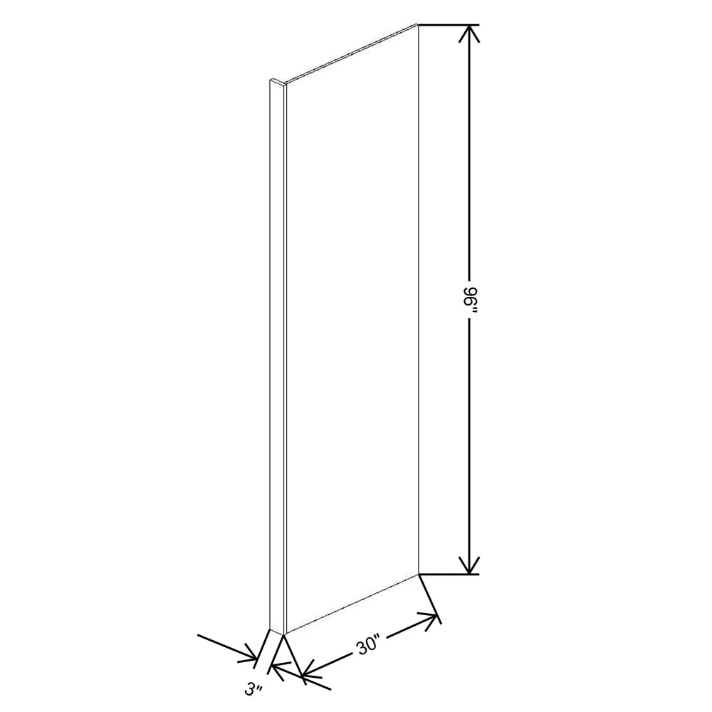 Fabuwood Allure Fusion Dove 3" W X 96" H X 30" D Refrigerator End Panel
