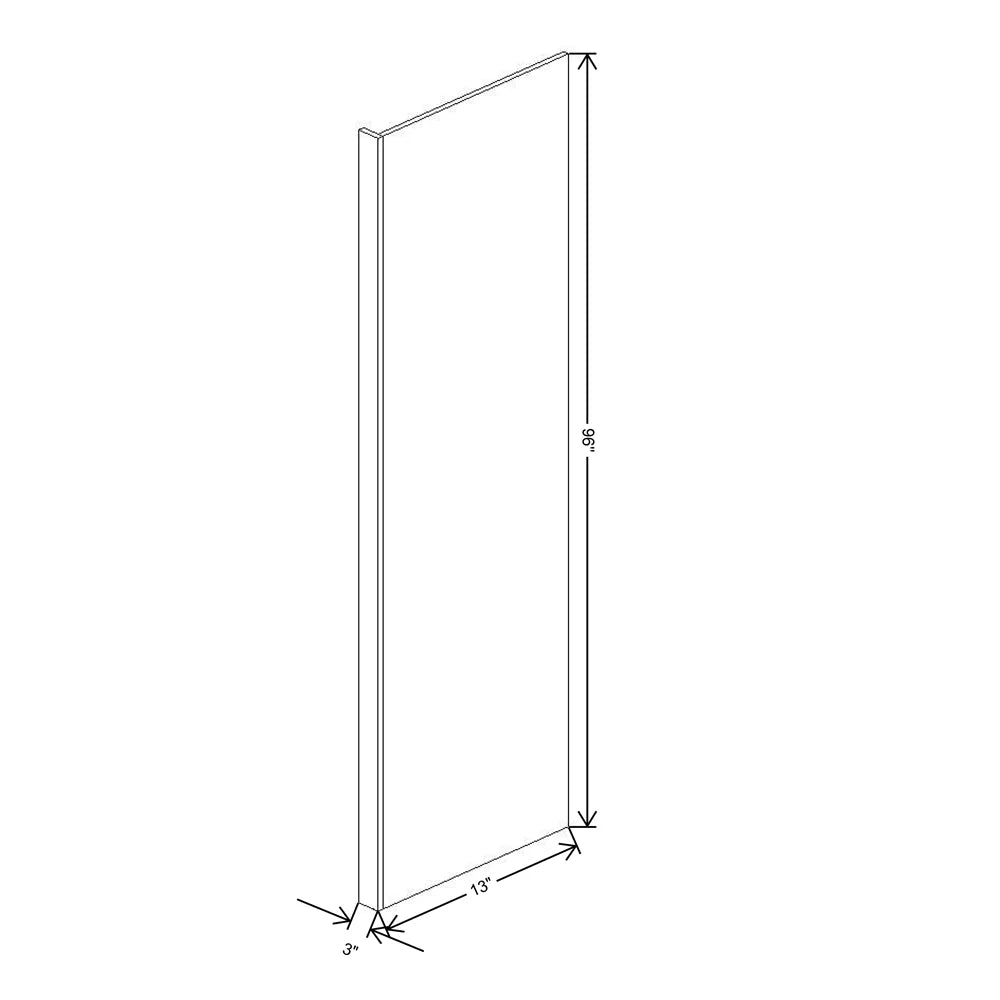 Fabuwood Ovela Catalina Rosales 3 3" W X 96" H X 30" D Refrigerator End Panel