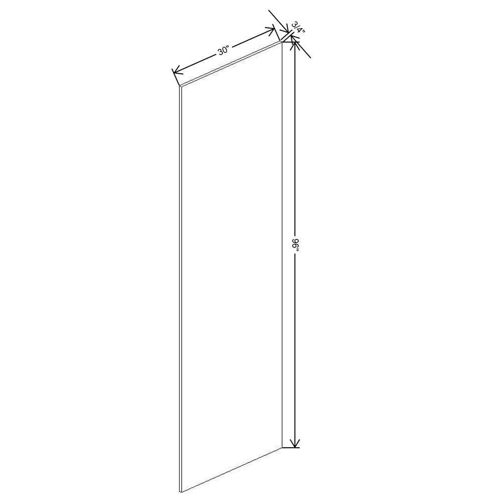 Fabuwood Illume Catalina Woodline 4 3/4" W X 96" H X 30" D End Panel