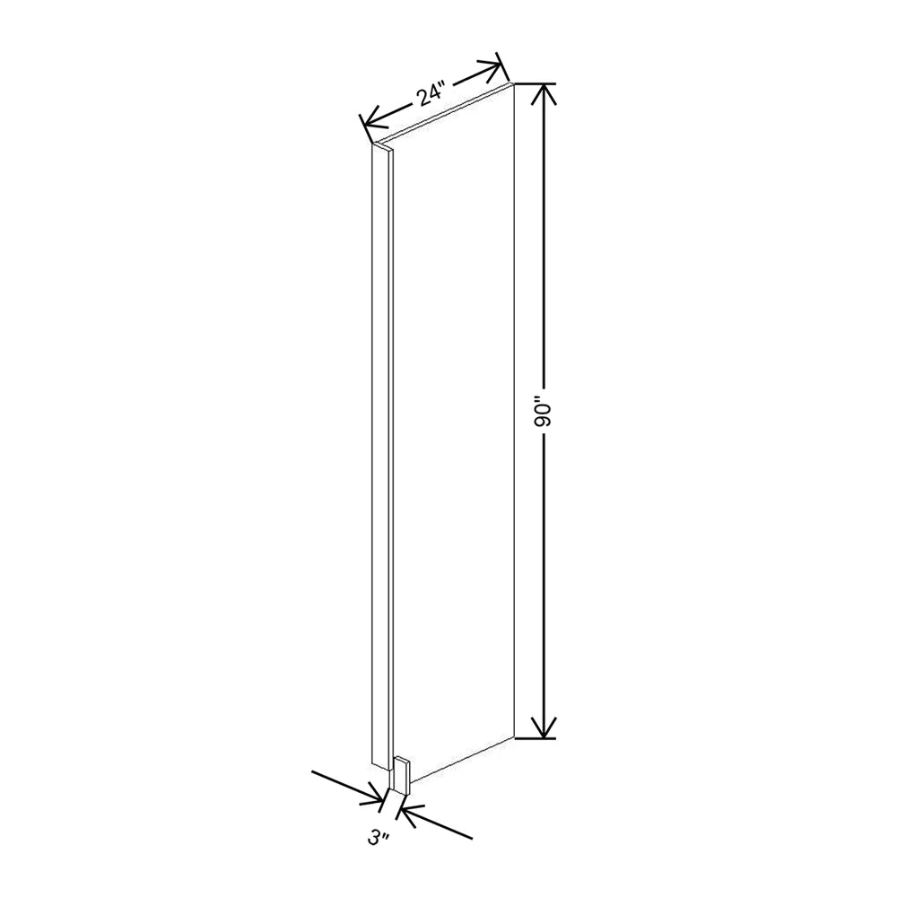 CNC Classic Milano Sunset 3" W X 90" H Refrigerator & Dishwasher End Panel