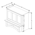 Fabuwood Allure Galaxy Biscuit 36" W X 30" H X 21" D Arched Hood With Full Interior Stainless Steel Hood Liner