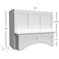 Fabuwood Allure Luna Dove 36" W X 30" H X 21" D Arched Hood With Full Interior Stainless Steel Hood Liner