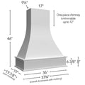 Fabuwood Allure Galaxy Frost 37 3/4" W X 46" H X 19 7/8" D Curved Artisan Hood