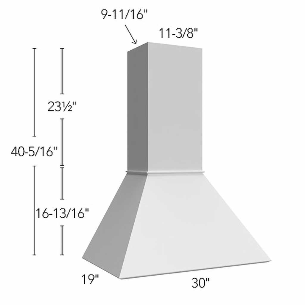 Fabuwood Allure Luxe Canyon Oak 30" W X 40 5/16" H X 19" D Euro Hood