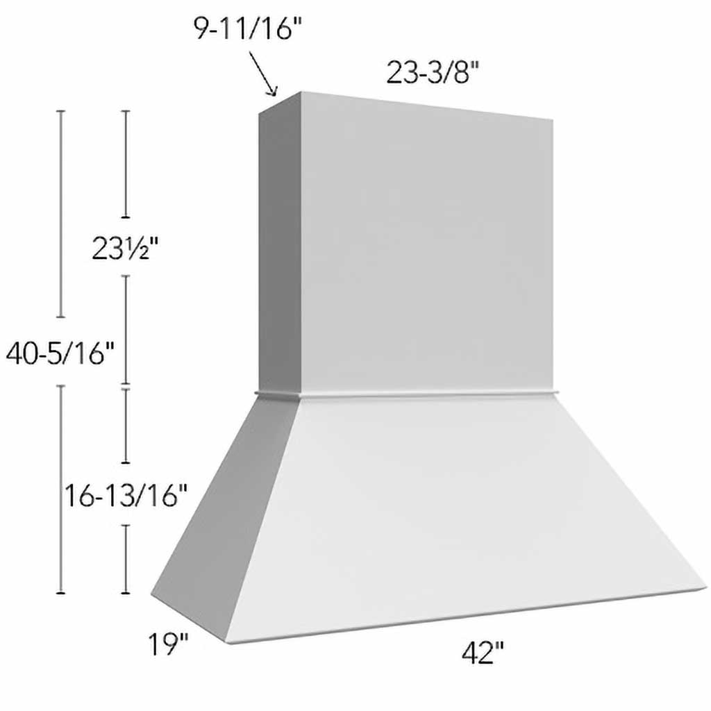 Fabuwood Allure Galaxy Linen 42" W X 40 5/16" H X 19" D Euro Hood
