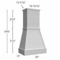 Fabuwood Allure Galaxy Desert Oak 30" W X 54 3/4" H X 19" D Farmhouse Hood