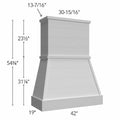 Fabuwood Allure Luxe Canyon Oak 42" W X 54 3/4" H X 19" D Farmhouse Hood