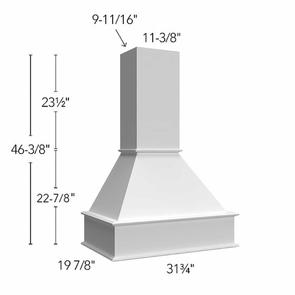 Fabuwood Allure Galaxy Mocha 31 3/4" W X 46 3/8" H X 19 7/8" D Signature Hood