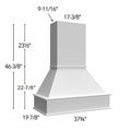 Fabuwood Allure Galaxy Dove 37 3/4" W X 46 3/8" H X 19 7/8" D Signature Hood