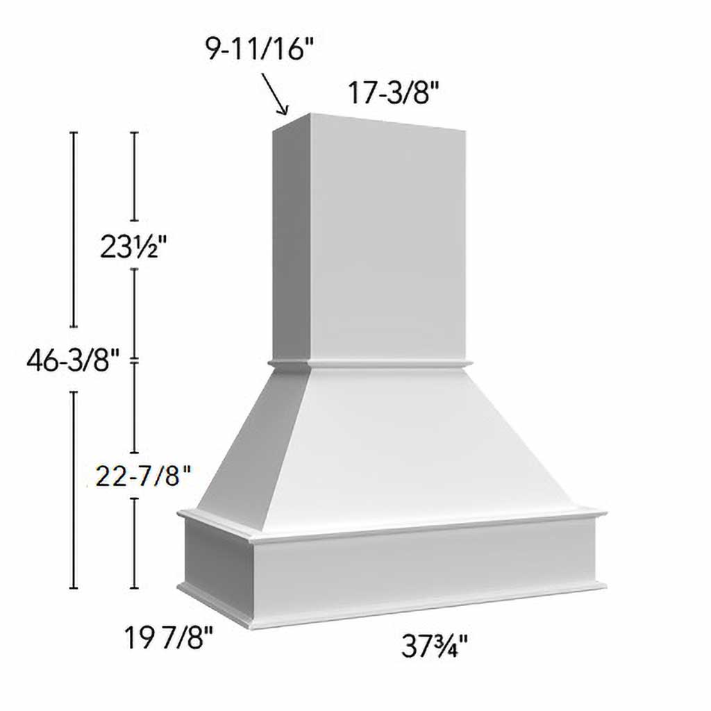 Fabuwood Allure Galaxy Mocha 37 3/4" W X 46 3/8" H X 19 7/8" D Signature Hood