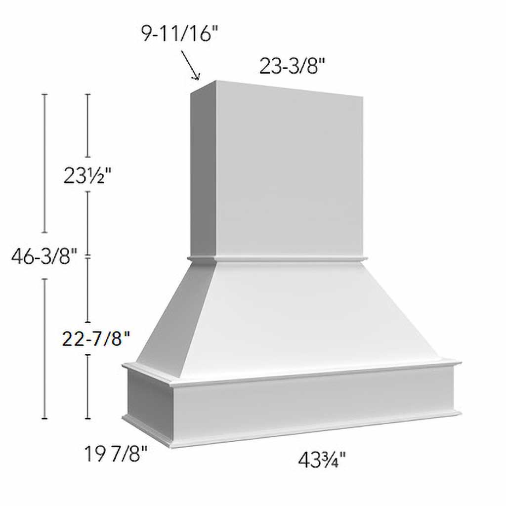 Fabuwood Allure Galaxy Mocha 43 3/4" W X 46 3/8" H X 19 7/8" D Signature Hood