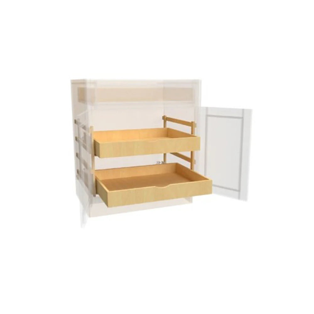 Fabuwood Allure Luxe Desert Oak Roll Out Drawer 18" W With 80 EXtension Blum Slide