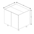 Fabuwood Illume Catalina Metallo 1 30" W X 34 1/2" H X 24" D Base Range Top Cabinet