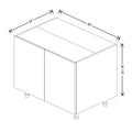 Fabuwood Illume Tuscany Muratti 4 36" W x 34 1/2" H x 24" D Base Range Top Cabinet