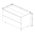 Fabuwood Illume Tuscany Cashmere 48" W x 34 1/2" H x 24" D Base Range Top W/2 Drawers Cabinet