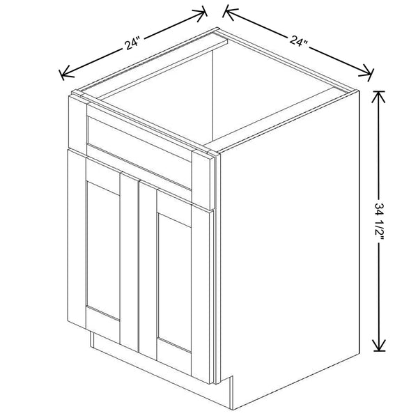 Fabuwood Allure Fusion Macadamia Beige Double Door Sink Base Cabinet