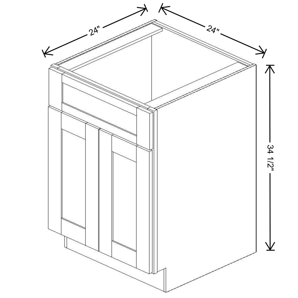 Fabuwood Allure Galaxy Indigo 24" W X 34 1/2" H X 24" D Double Door Sink Base Cabinet