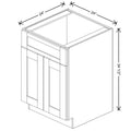 Fabuwood Allure Galaxy Elderberry 24" W X 34 1/2" H X 24" D Double Door Sink Base Cabinet