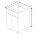 Fabuwood Illume Tuscany Como Ash 1 24" W x 34 1/2" H x 24" D Double Door Sink Base Cabinet