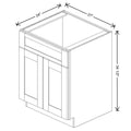 Fabuwood Allure Fusion Timber 27" W X 34 1/2" H X 24" D Double Door Sink Base Cabinet