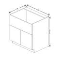 CNC Concord Park Avenue Ocean 33" W Double Door Farm Sink Base Cabinet