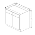 CNC Classic Milano Fossil Grey 33" W Removable Sink Insert