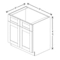 Fabuwood Allure Galaxy Seaside Pine 33" W X 34 1/2" H X 24" D Double Door Sink Base Cabinet