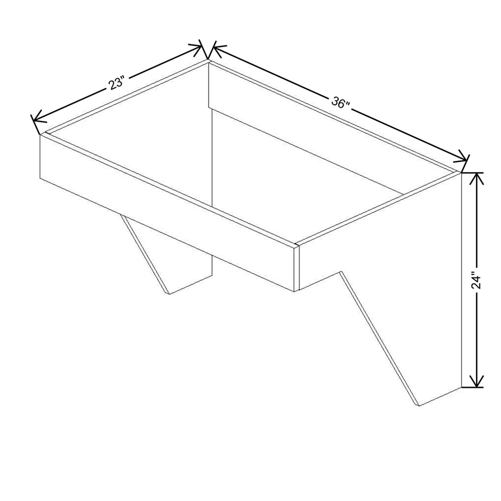 CNC Luxor Espresso 36" W Removable Sink Insert