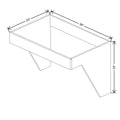 CNC Luxor Misty Grey 36" W Removable Sink Insert