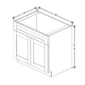 Fabuwood Allure Galaxy Natural Oak 36" W X 34 1/2" H X 24" D Double Doors/Single False Drawers Sink Base Cabinet