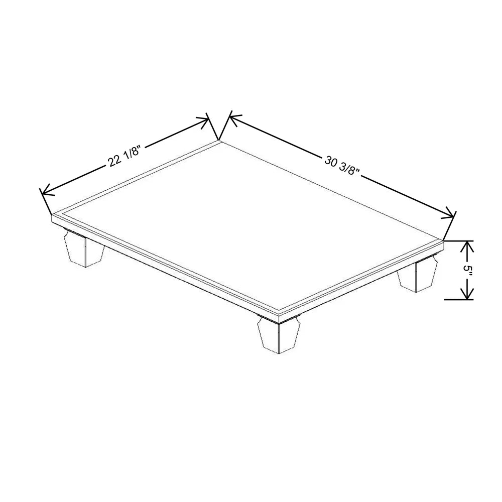 Fabuwood Allure Galaxy Natural Oak 30 3/8" W X 5" H X 22 1/8" D Shaker Platform With Cove Feet For V30
