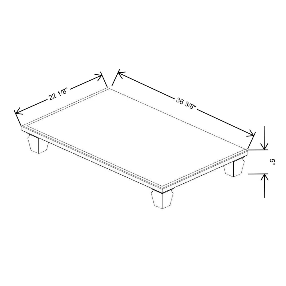 Fabuwood Allure Galaxy Natural Oak 36 3/8" W X 5" H X 22 1/8" D Shaker Platform With Cove Feet For V36
