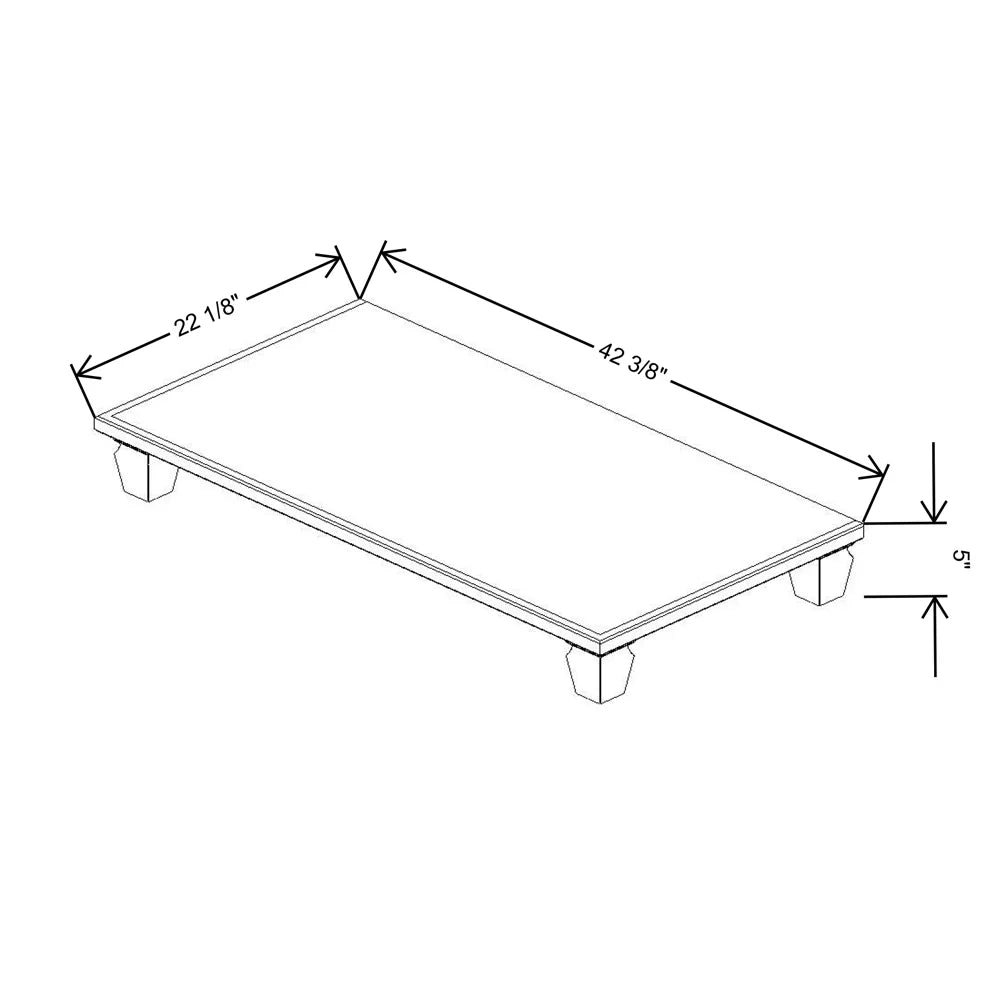 Fabuwood Allure Galaxy Biscuit 42 3/8" W X 5" H X 22 1/8" D Shaker Platform With Cove Feet For V42