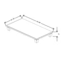 Fabuwood Allure Galaxy Biscuit 42 3/8" W X 5" H X 22 1/8" D Shaker Platform With Cove Feet For V42