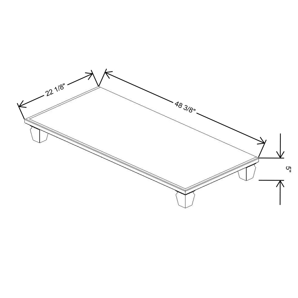 Fabuwood Allure Galaxy Natural Oak 48 3/8" W X 5" H X 22 1/8" D Shaker Platform With Cove Feet For V48