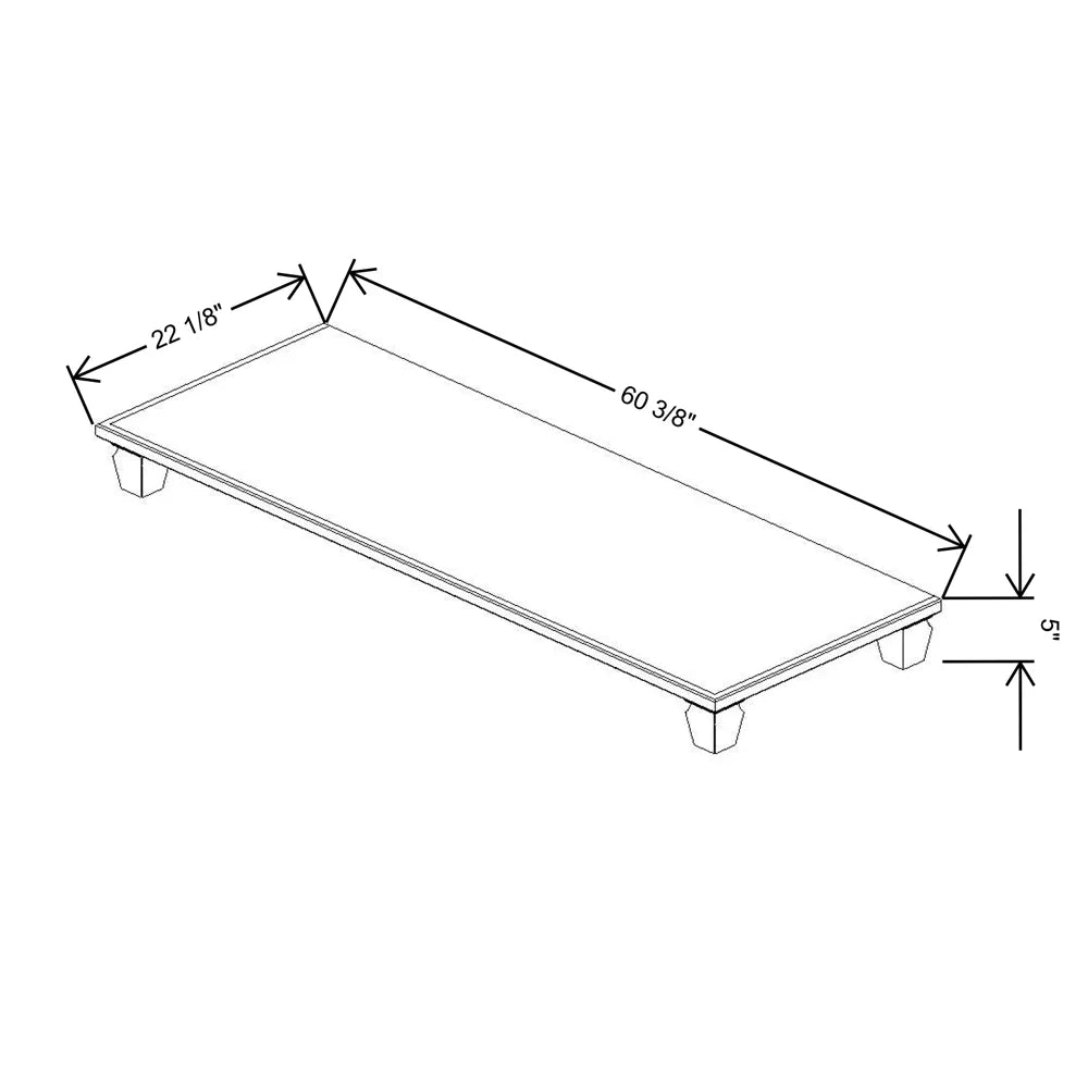 Fabuwood Allure Galaxy Natural Oak 60 3/8" W X 5" H X 22 1/8" D Shaker Platform With Cove Feet For V60