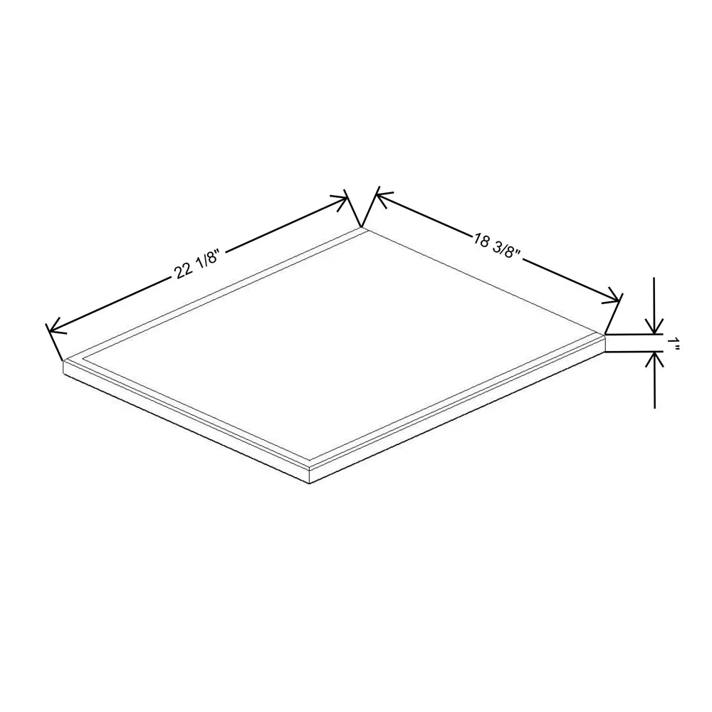 Fabuwood Allure Luna Natural Oak 18 3/8" W X 1" H X 22 1/8" D Shaker Platform For TP1821