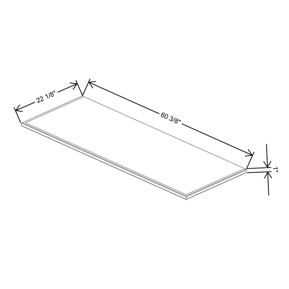 Fabuwood Allure Galaxy Biscuit 60 3/8" W X 1" H X 22 1/8" D Shaker Platform For V60