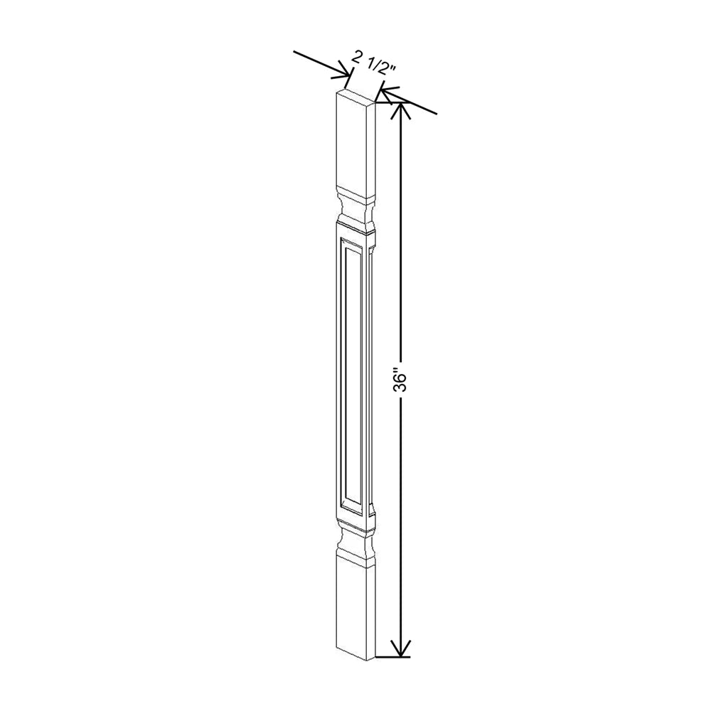 CNC Concord Sydney White 36" H Spindle Square