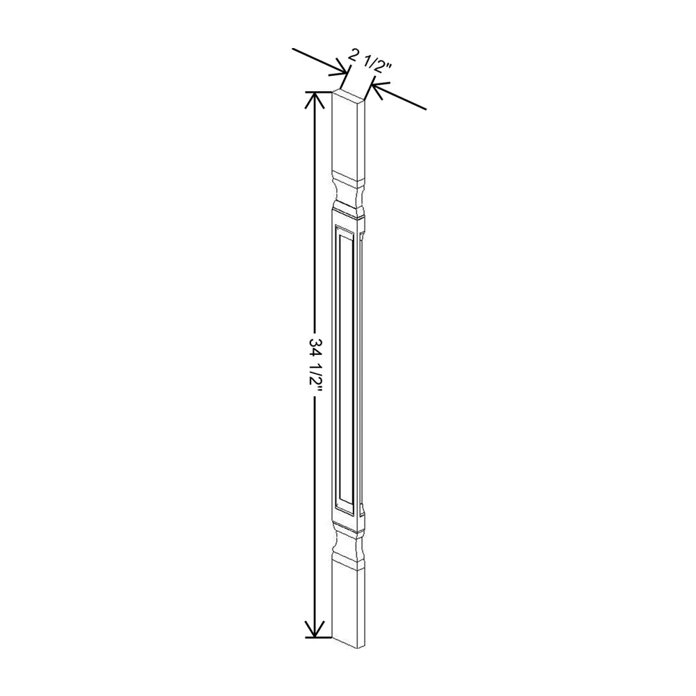CNC Concord Newport White 42" H Spindle Square