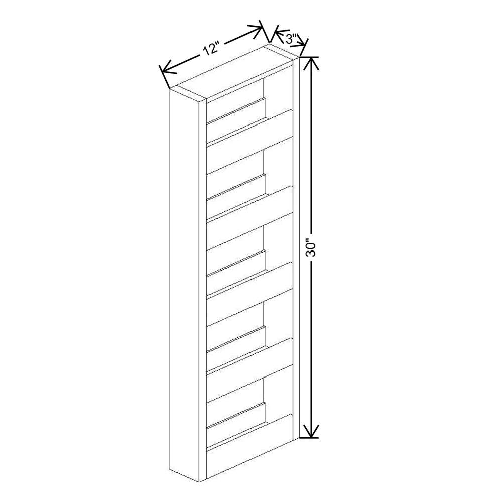 Fabuwood Allure Luxe Desert Oak 3" W X 30" H Spice Pull Out Wall {Fil/Cab Ordered Separately}