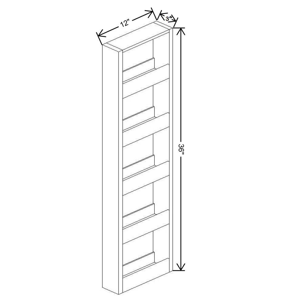 Fabuwood Allure Luxe Desert Oak 3" W X 36" H Spice Pull Out Wall {Fil/Cab Ordered Separately}