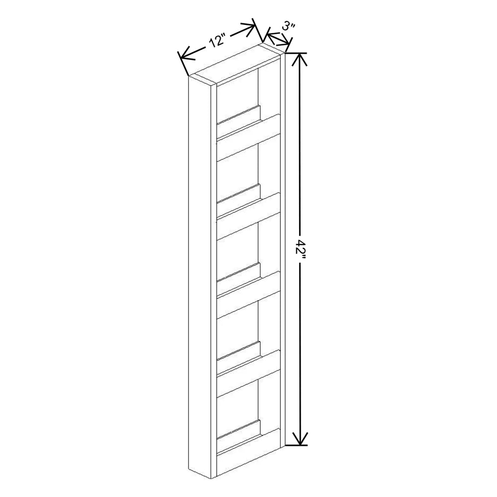 Fabuwood Allure Galaxy Elderberry 3" W X 42" H Spice Pull Out Wall {Fil/Cab Ordered Separately}