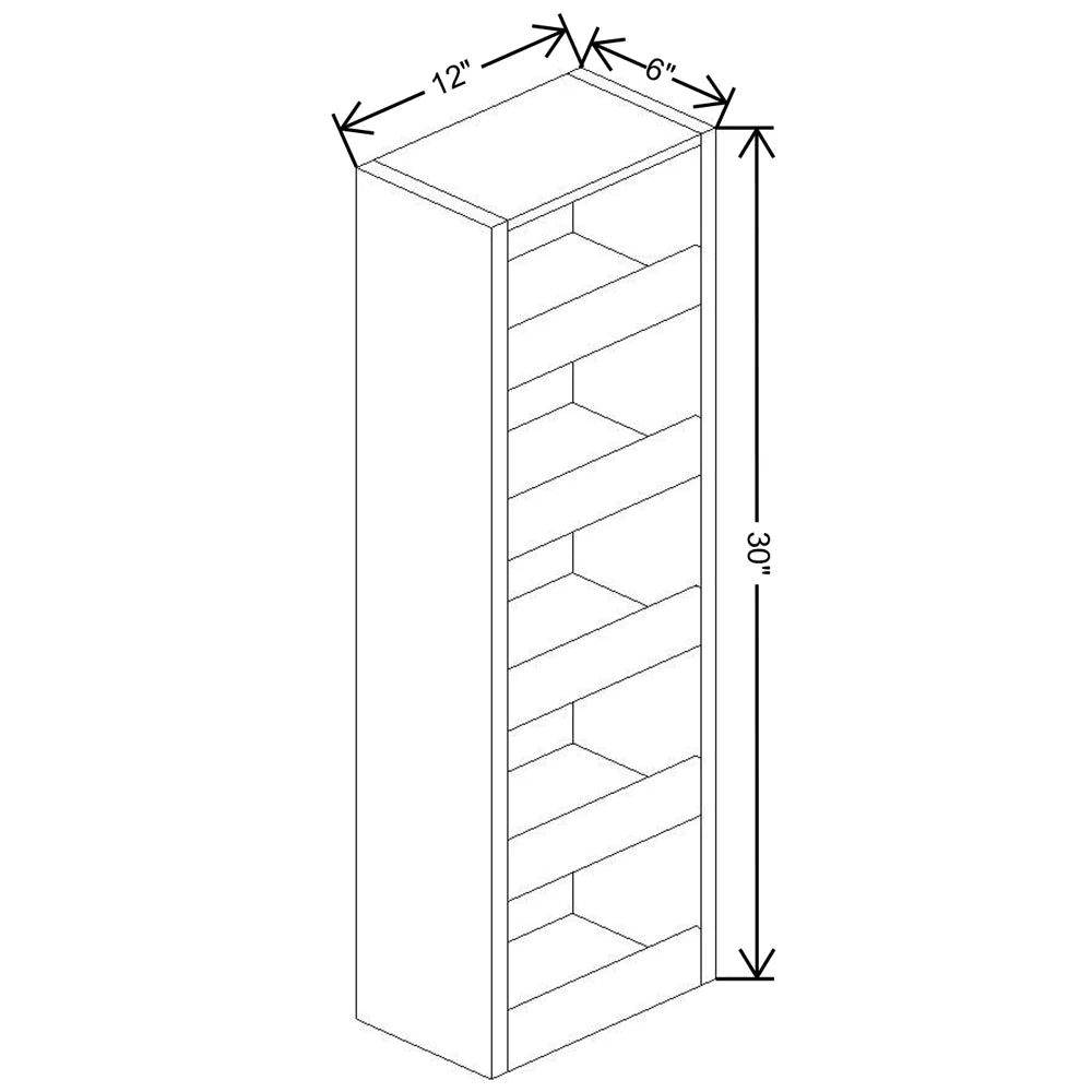 Fabuwood Allure Fusion Cloud White 6" W X 30" H Spice Pull Out Wall {Fil/Cab Ordered Separately}