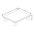Fabuwood Allure Galaxy Biscuit 18 3/8" W X 5" H X 22 1/8" D Shaker Platform With Taper Feet For Tp1821