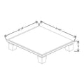 Fabuwood Allure Galaxy Seaside Pine 24 3/8" W X 5" H X 22 1/8" D Shaker Platform With Taper Feet For V24