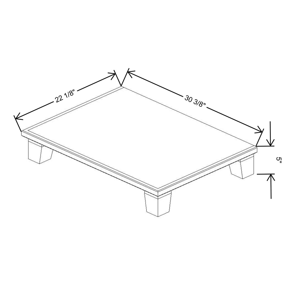 Fabuwood Allure Echo Cloud White 30 3/8" W X 5" H X 22 1/8" D Shaker Platform With Taper Feet For V30