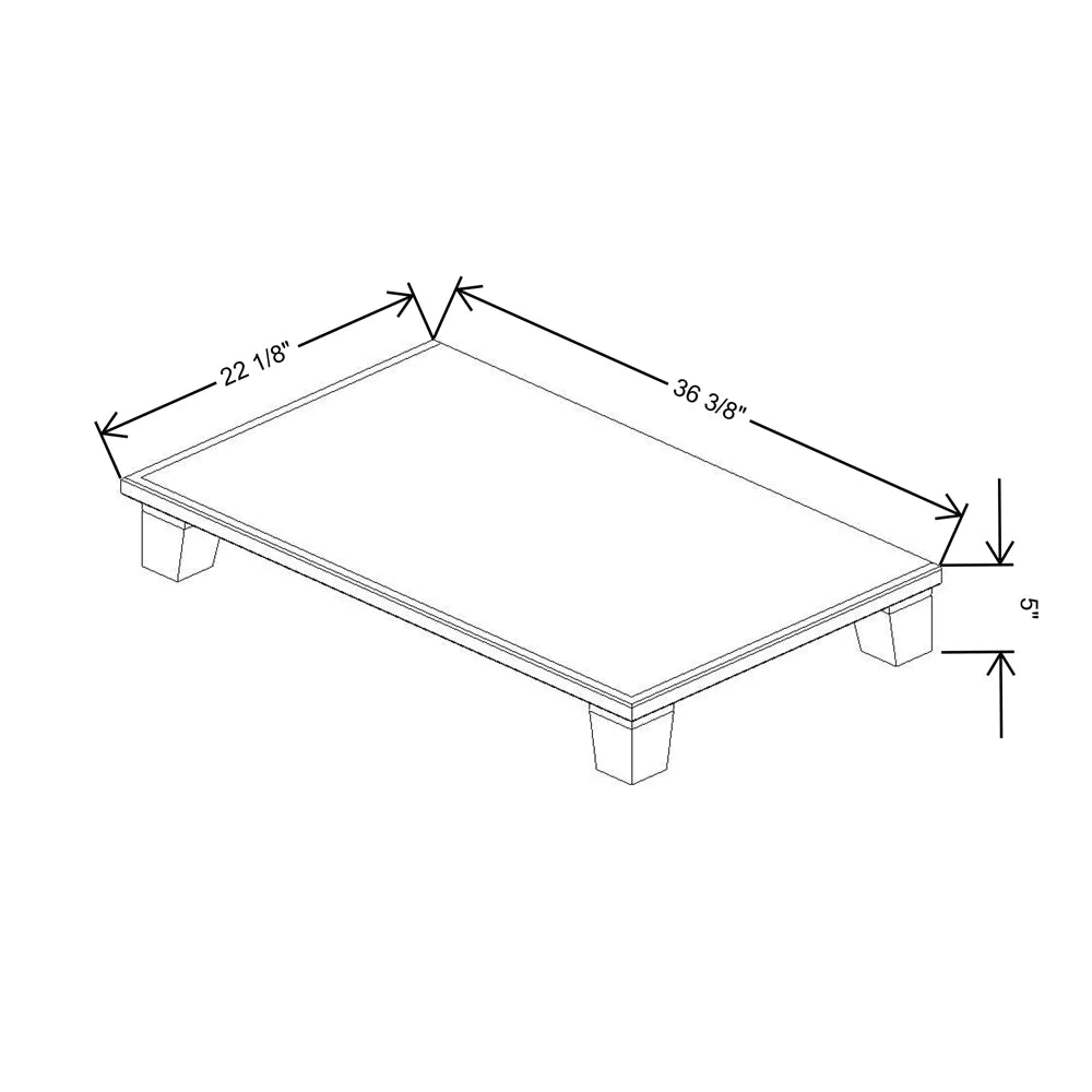 Fabuwood Allure Galaxy Seaside Pine 36 3/8" W X 5" H X 22 1/8" D Shaker Platform With Taper Feet For V36